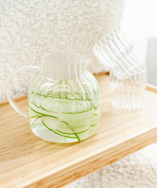 Teekaraffe im Streifen-Design, Serie Norway – Seitenansicht
