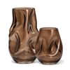 Glass Vase Duo in Brown Smoked Glass | Nuru