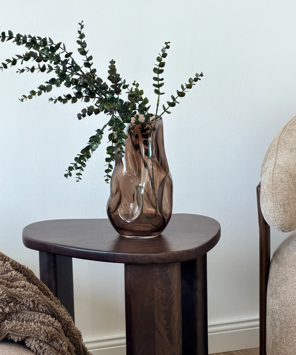 Glass Vase Duo in Brown Smoked Glass | Nuru