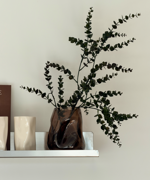 Glass Vase Duo in Brown Smoked Glass | Nuru