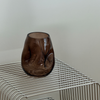Glass Vase Duo in Brown Smoked Glass | Nuru
