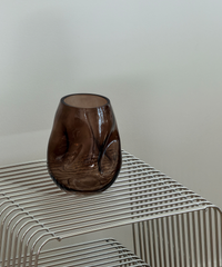 Glass Vase Duo in Brown Smoked Glass | Nuru