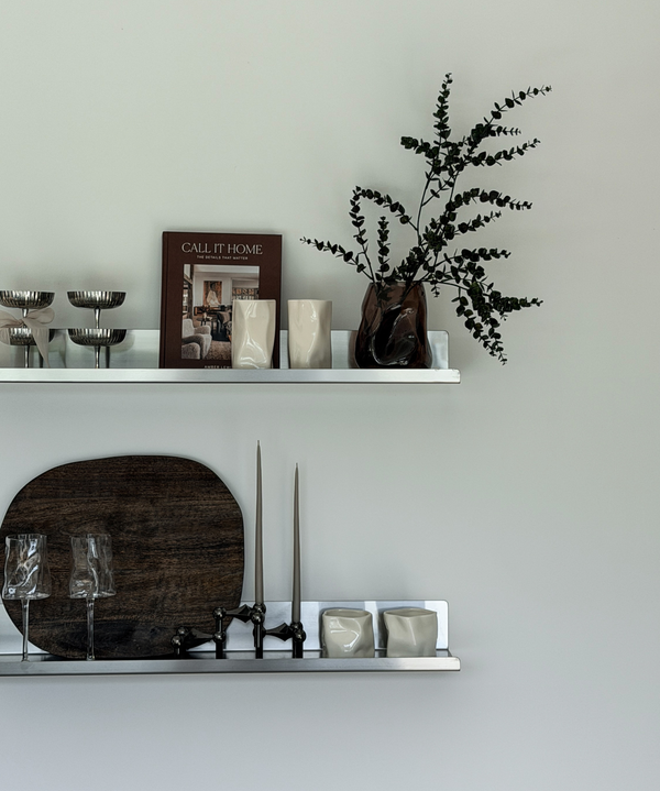 Small Glass Vase in Brown Smoked Glass with an Organic Curved Silhouette | Nuru