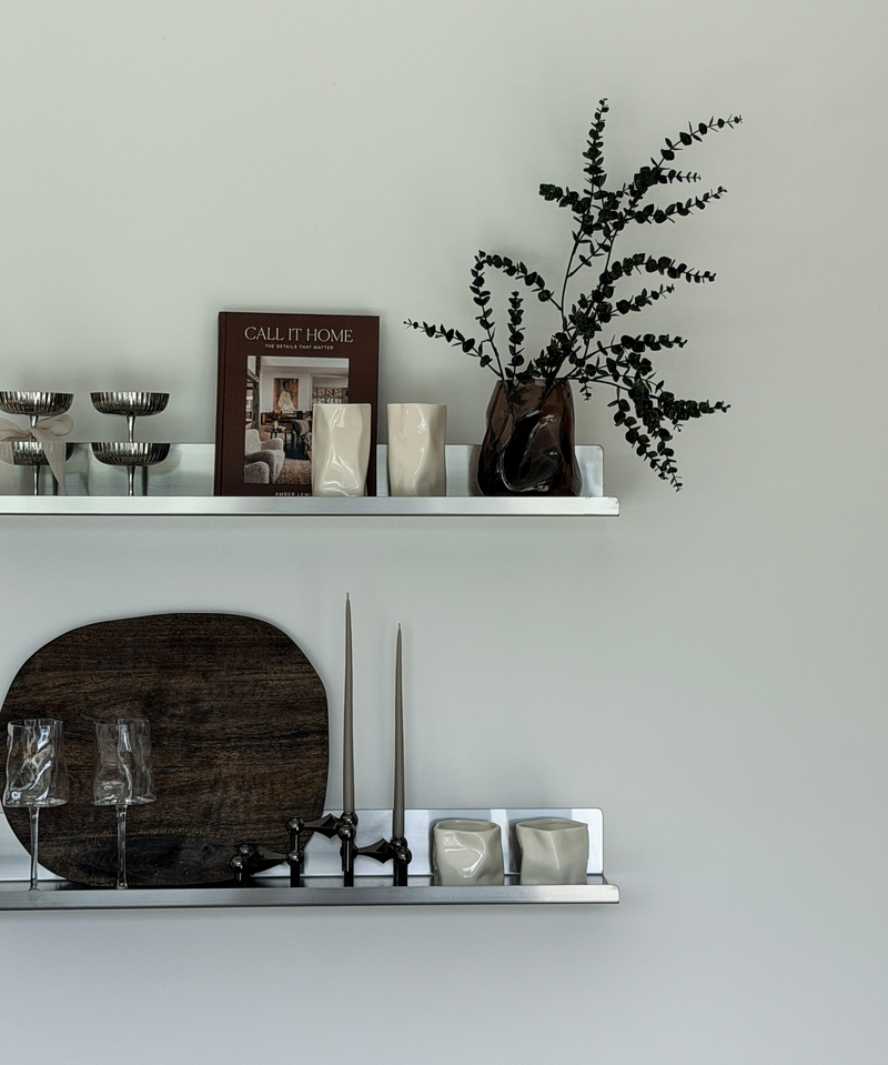 Small Glass Vase in Brown Smoked Glass with an Organic Curved Silhouette | Nuru