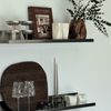 Small Glass Vase in Brown Smoked Glass with an Organic Curved Silhouette | Nuru