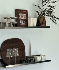 Small Glass Vase in Brown Smoked Glass with an Organic Curved Silhouette | Nuru