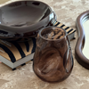 Glass Vase Duo in Brown Smoked Glass | Nuru