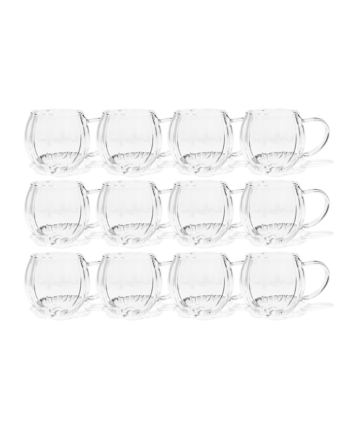 Glastasse im Streifen-Design aus der Serie Oslo – Nahaufnahme des Materials