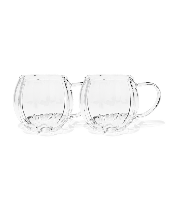 Glass cup in Scandinavian stripe design (400ml) | Oslo