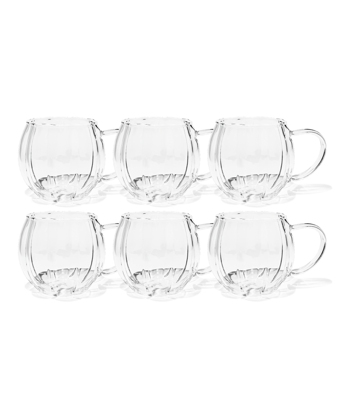 Glastasse im Streifen-Design aus der Serie Oslo – Draufsicht auf die Tasse