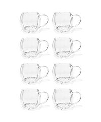 Glass cup in Scandinavian stripe design (400ml) | Oslo