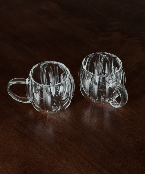 Glastasse im Streifen-Design aus der Serie Oslo – Größenübersicht