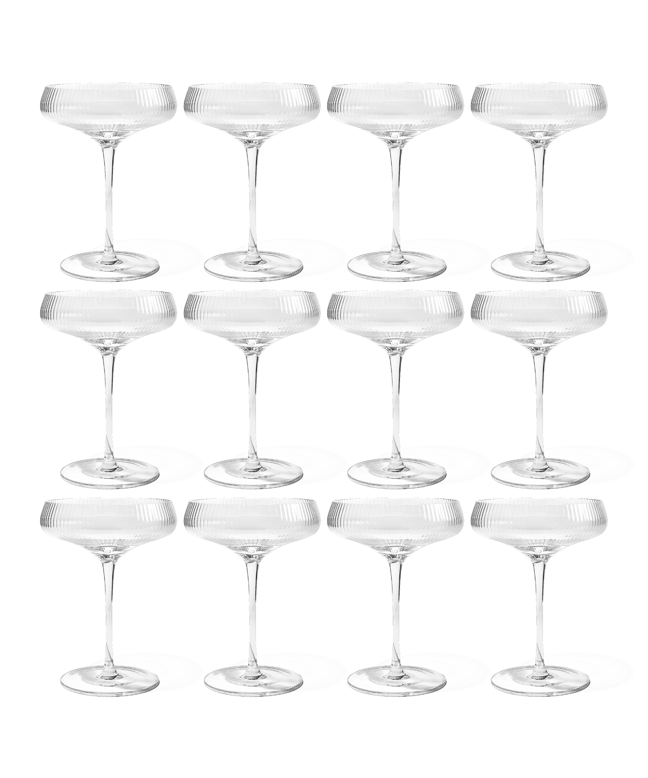 Geriffeltes Champagnerglas | Paris