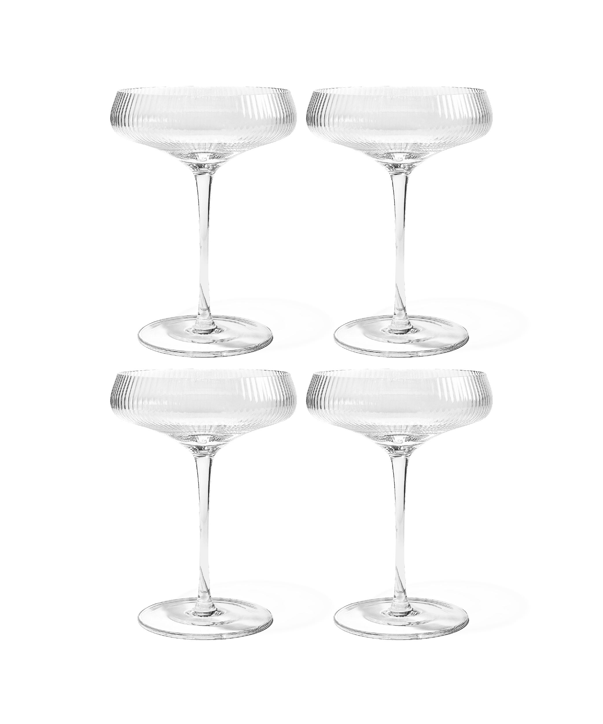 Geriffeltes Champagnerglas | Paris