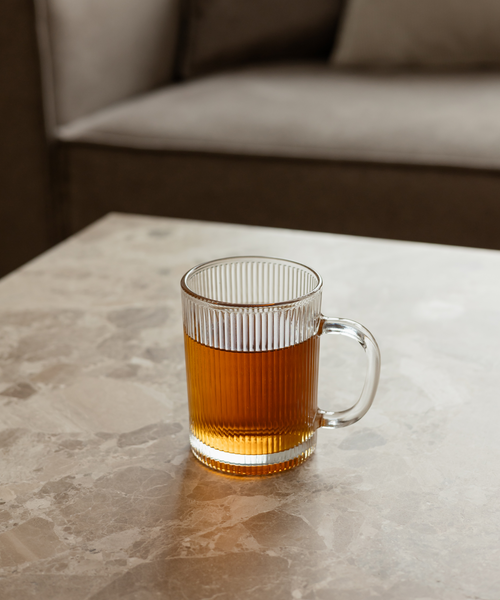 Geriffelte Glastasse 300 ml aus der Serie Paris – Materialdetail