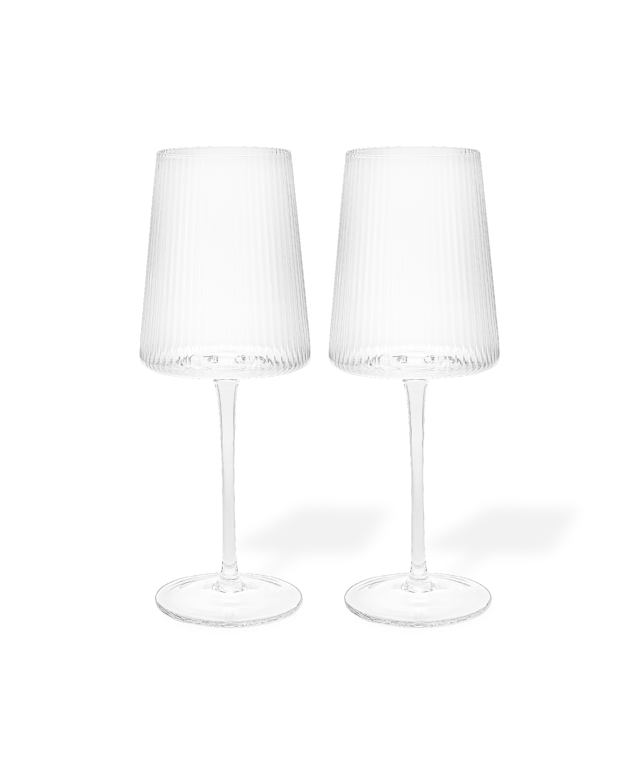Wine glass in riffle design (400ml) | Paris