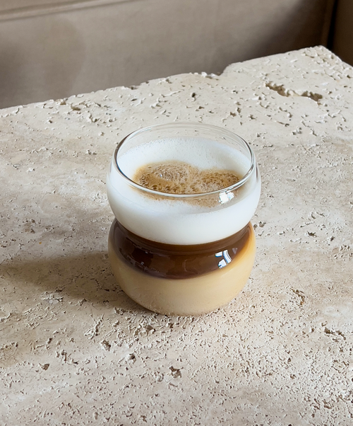 Kleines Glas mit zwei Bubbles aus der Serie Rio – Draufsicht