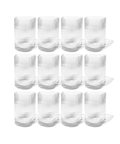 Large drinking glass with a ribbed design | Venice