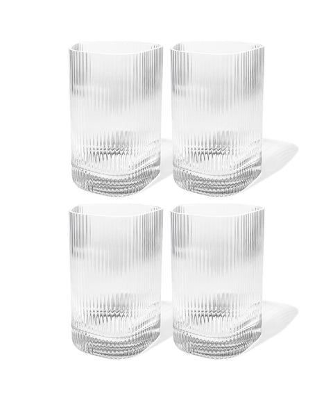 Large drinking glass with a ribbed design | Venice