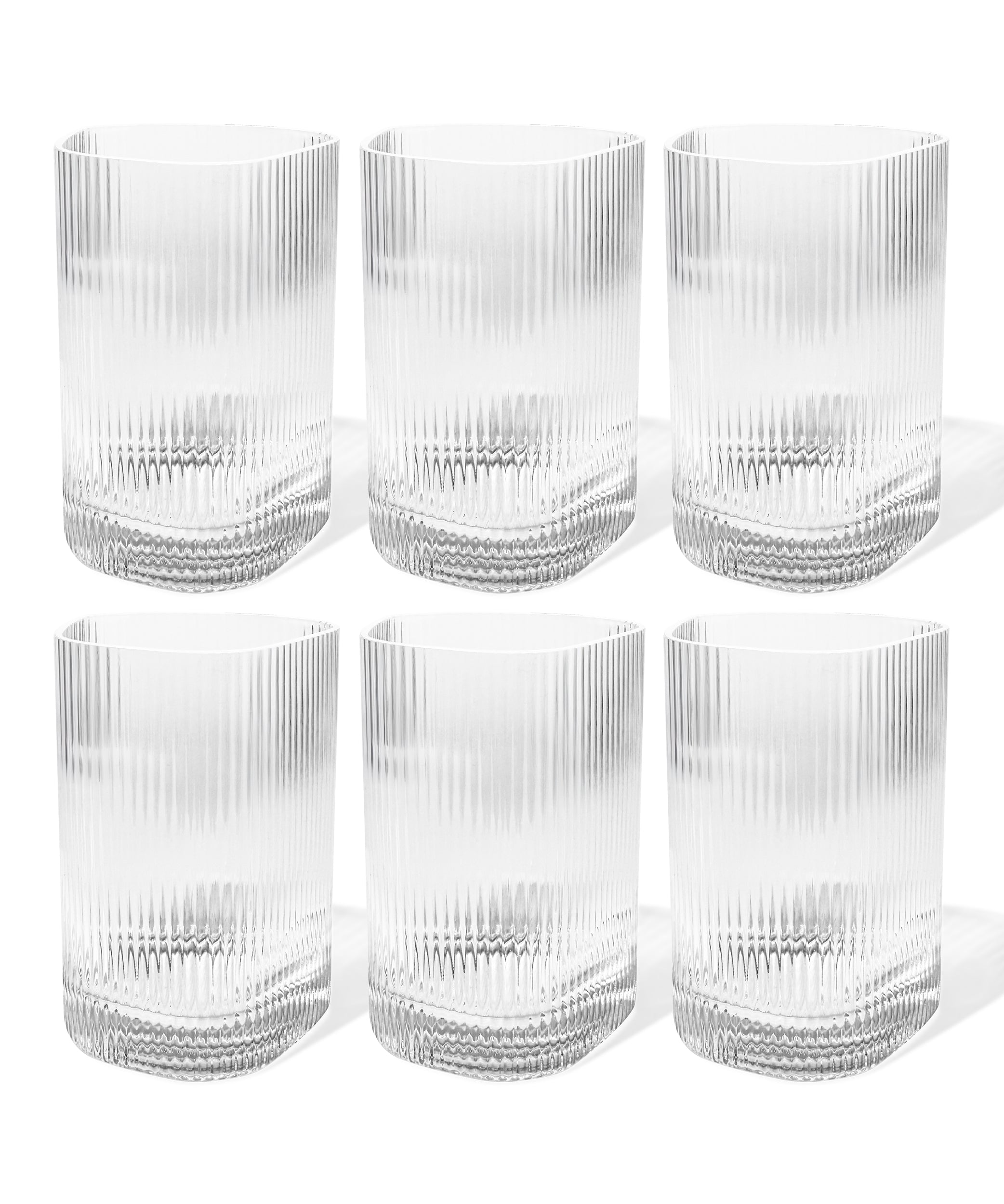 Großes Trinkglas im gerillten Design | Venice