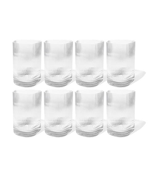 Large drinking glass with a ribbed design | Venice
