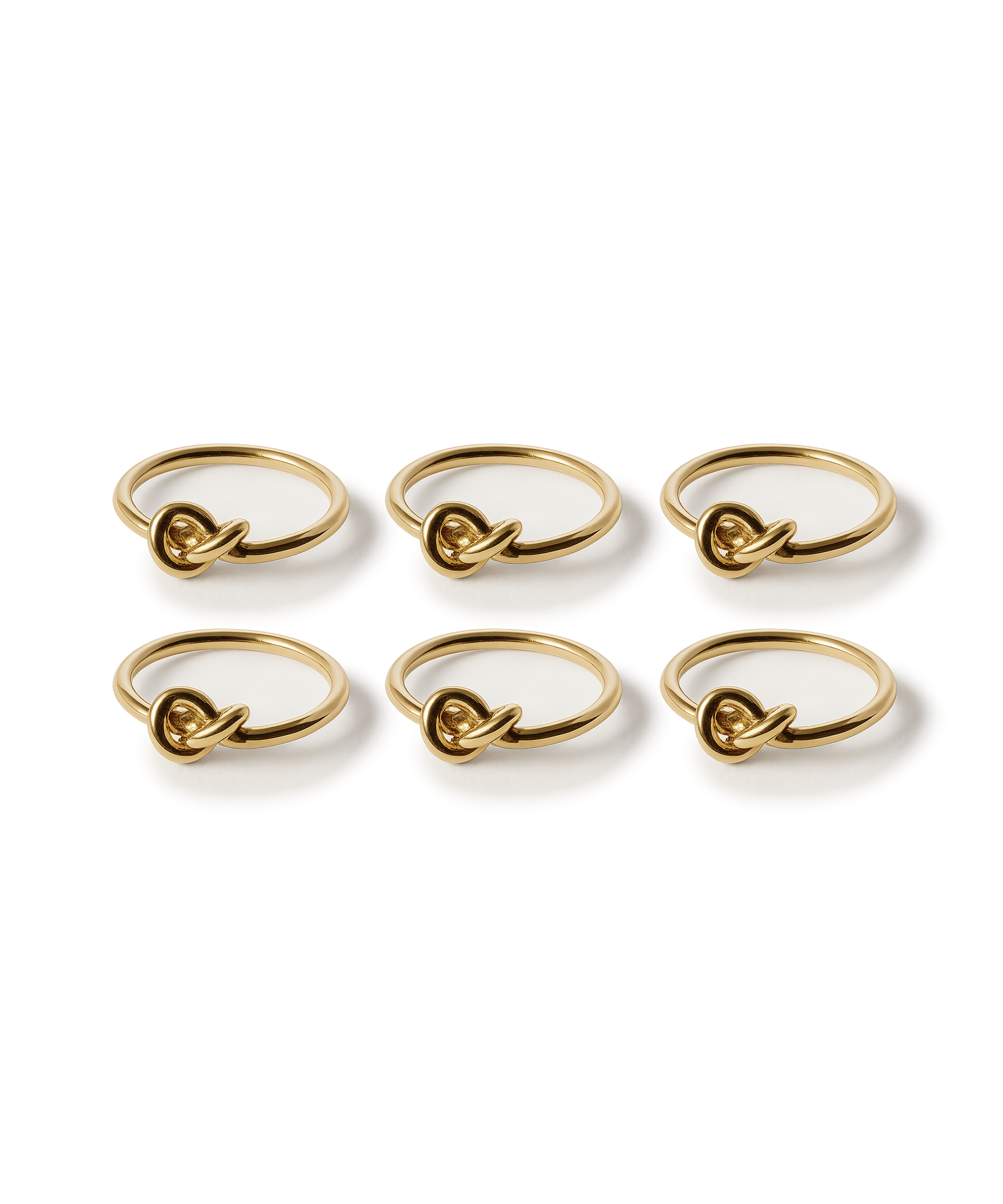 Napkin rings gold set of 6 | Tye