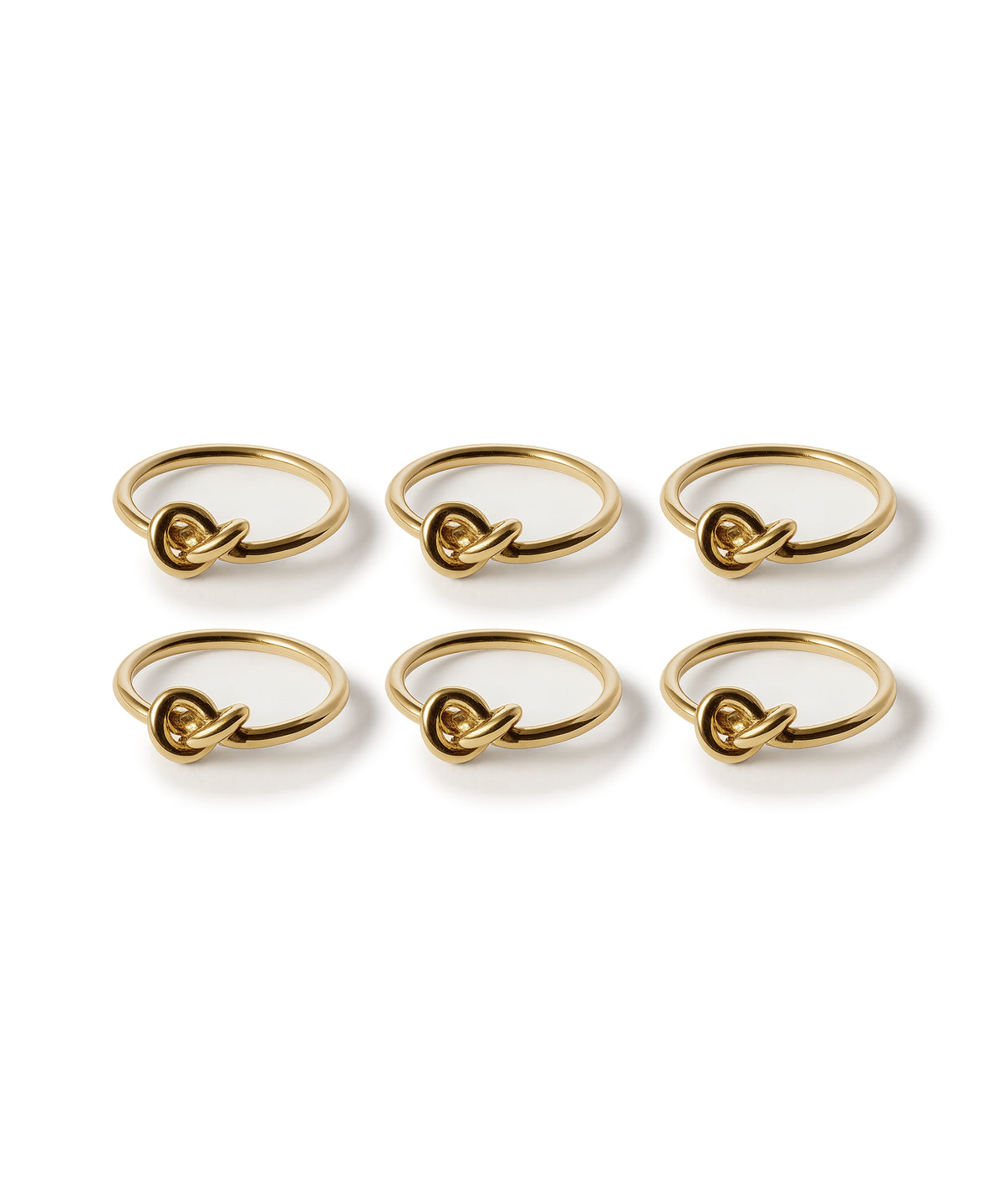 Serviettenringe in Gold, 6er Set – aus der Serie Tye von 7 O'CLOCK
