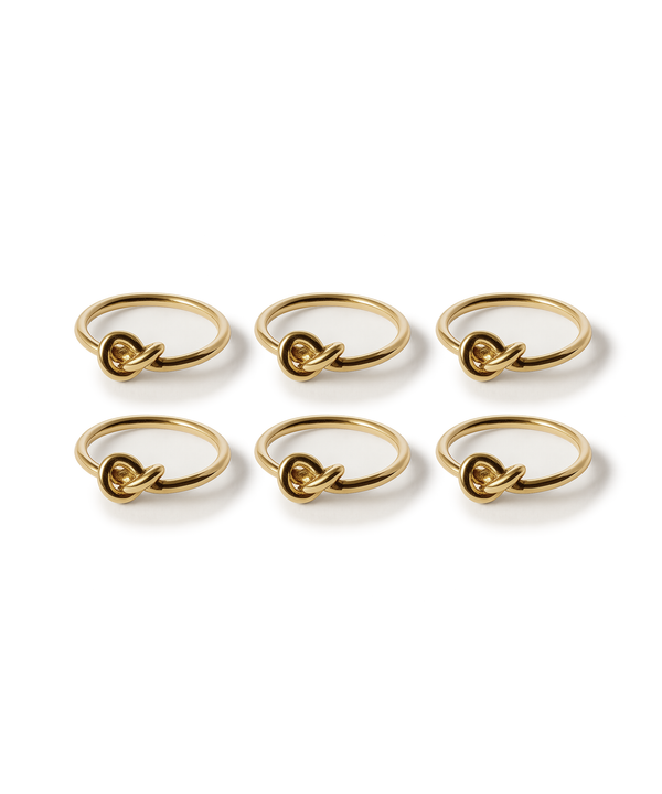 Napkin rings gold set of 6 | Tye