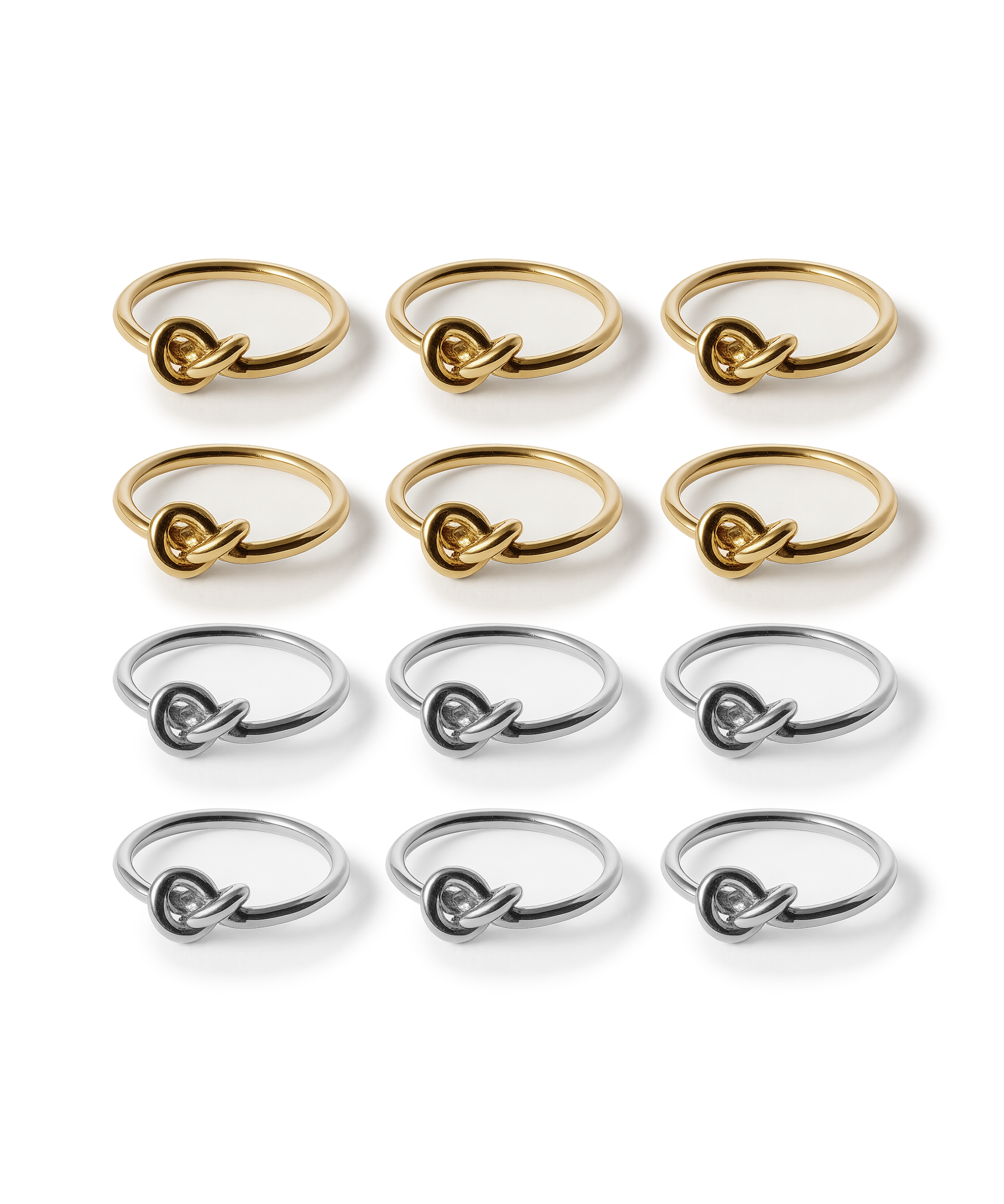 Napkin rings gold & silver in a set of 6 | Tye