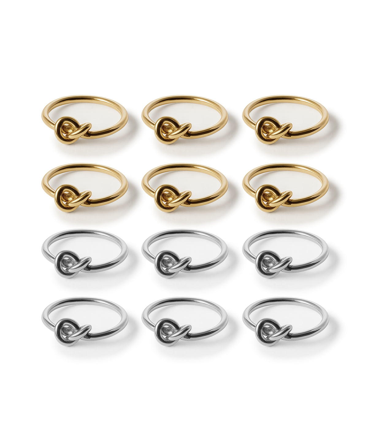 Serviettenringe in Gold und Silber im 2x 6er Set – tye collection von 7 O'CLOCK