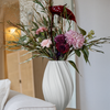 Green Silence Set – 9-Stem Bouquet + Elongated Ceramic Vase