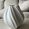 Set of Large and Small Ceramic Vase in Cream White | Flora