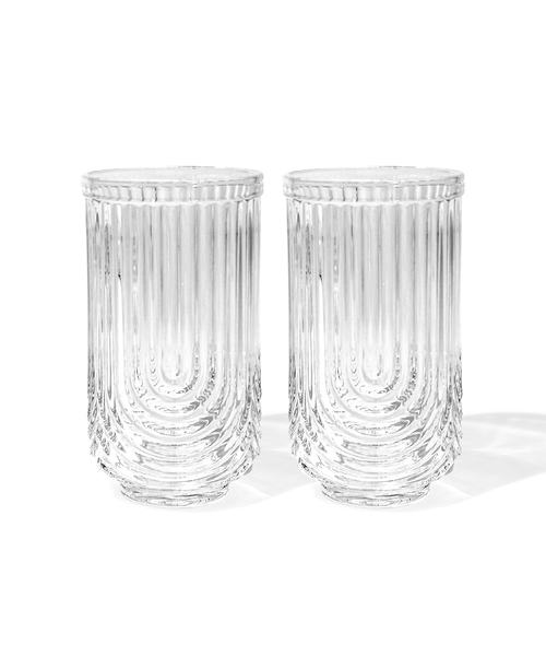 Großes Trinkglas im Bogen-Design – rom collection von 7 O'CLOCK