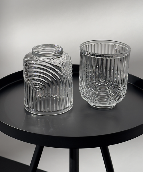 Kleines Trinkglas im Bogen-Design aus der Serie Rom – Materialdetail