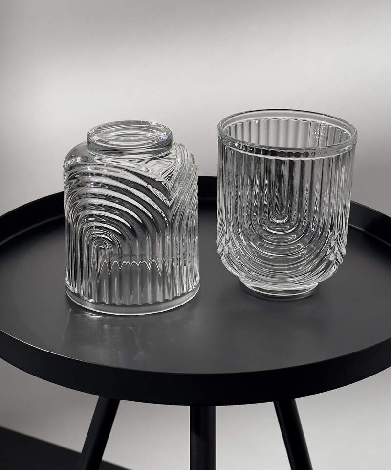 Kleines Trinkglas im Bogen-Design aus der Serie Rom – Materialdetail
