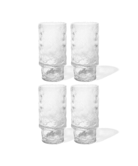 Oblong hatched design glass with heel | Canada