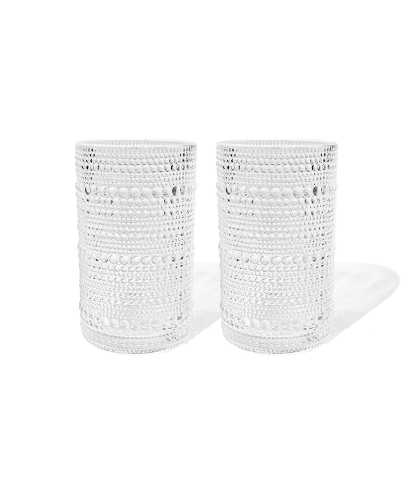 Large pearl-studded design glass (400ml) | Atlanta