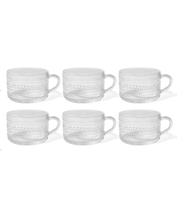Pearl-studded designer glass cup (380ml) | Atlanta