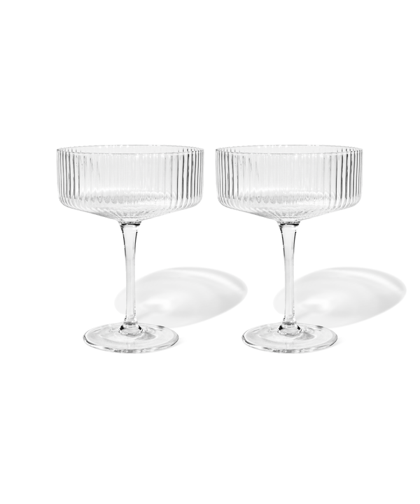 Champagne glass in riffle design (200ml) | Paris