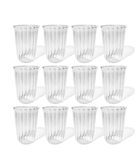 Glass in striped design with ruffled rim (400ml) | Norway