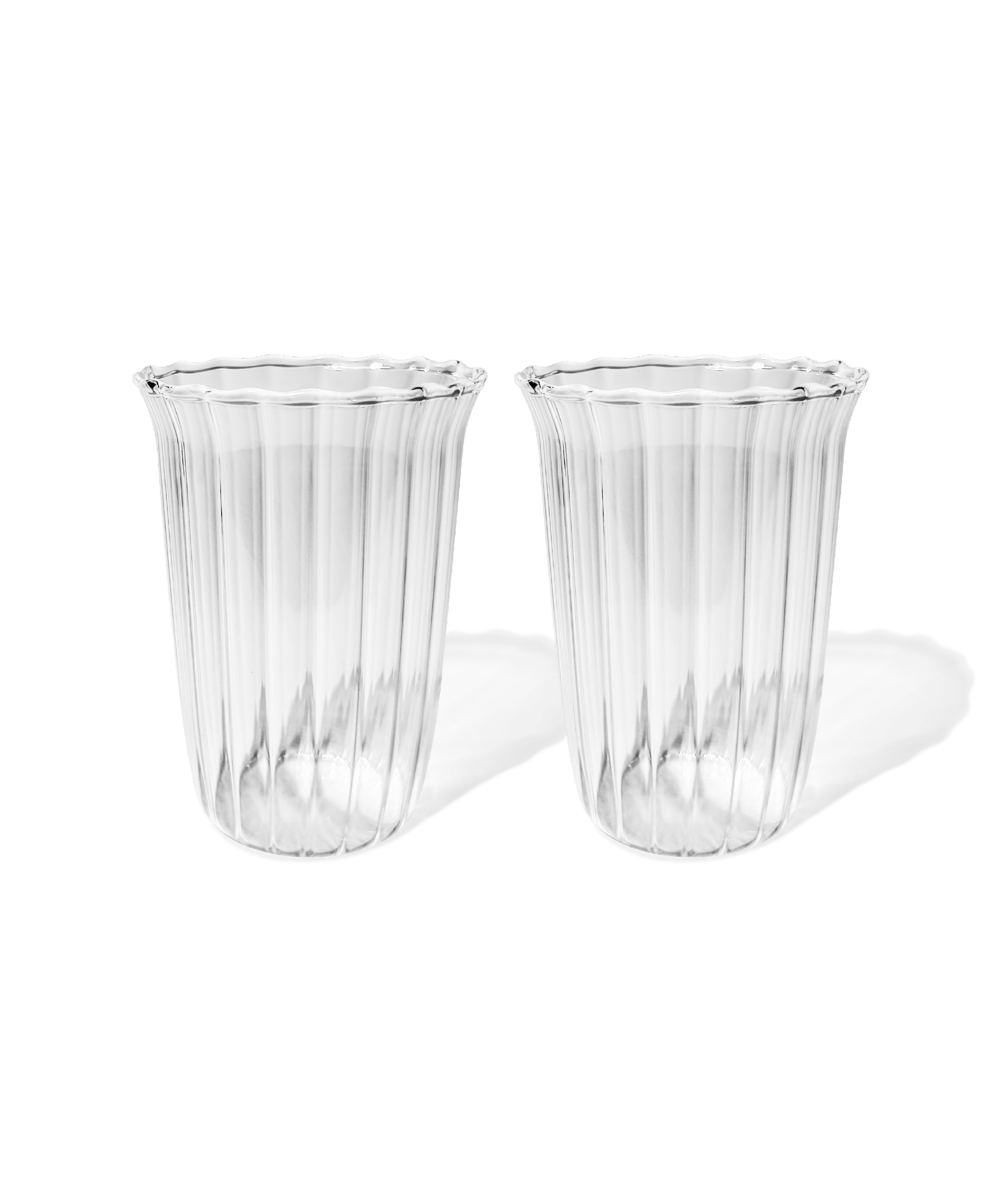 Trinkglas im Streifen-Design mit gerüschtem Rand | Norway
