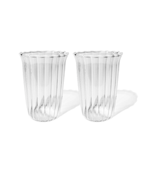 Glass in striped design with ruffled rim (400ml) | Norway