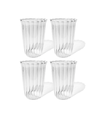 Glass in striped design with ruffled rim (400ml) | Norway