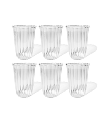 Glass in striped design with ruffled rim (400ml) | Norway