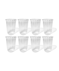Glass in striped design with ruffled rim (400ml) | Norway