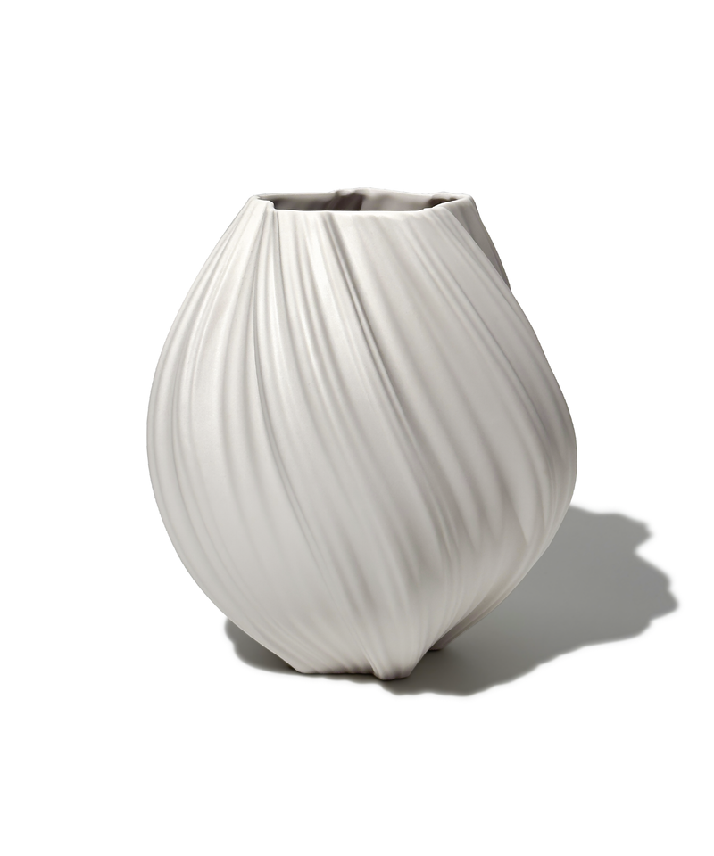 Große Keramik Vase in Cremeweiß – Serie Flora von 7 O'CLOCK