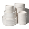 Tableware set in cream white | Nia - 6 people (24 pieces)