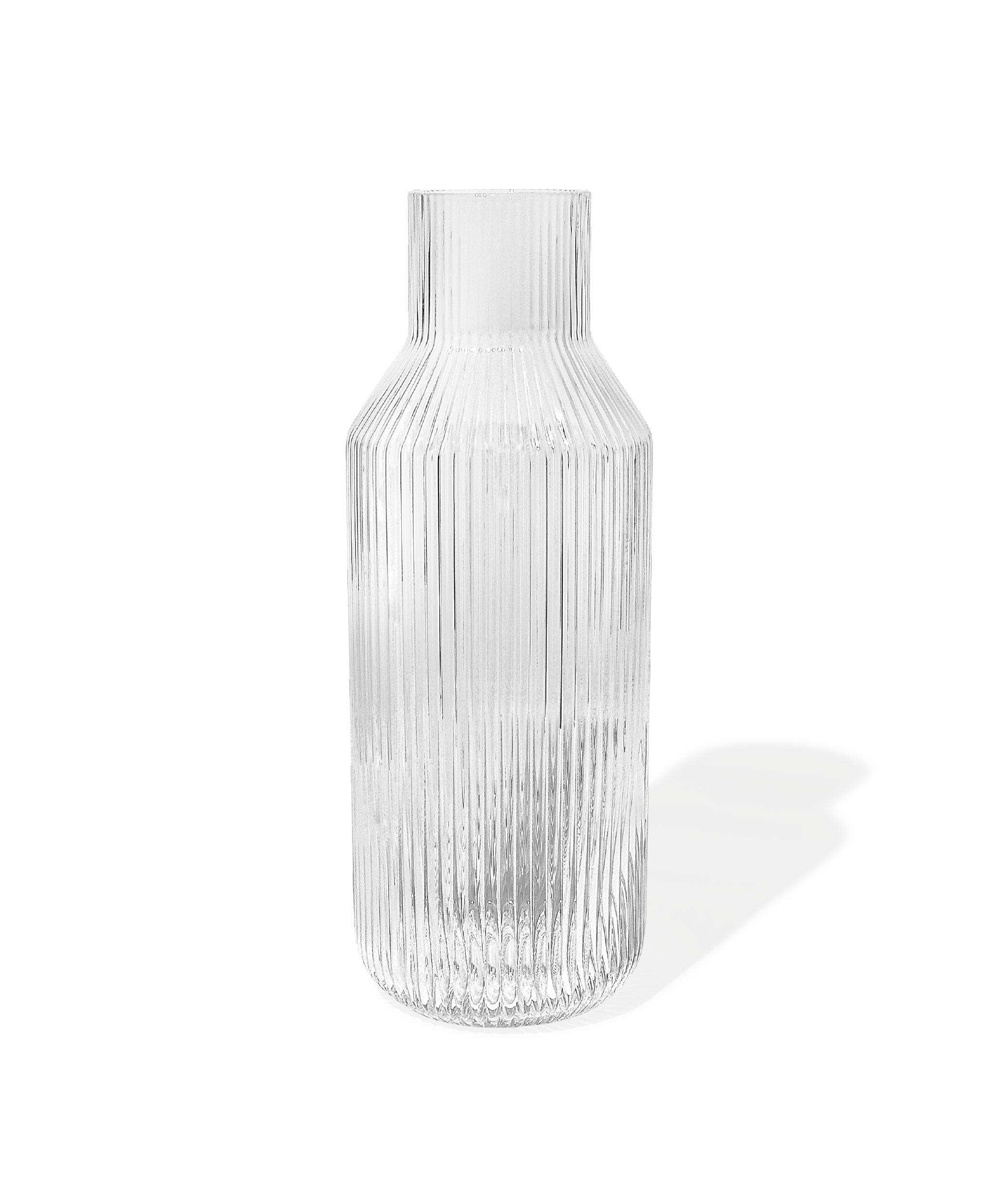 Fluted large glass