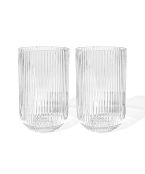 Geriffeltes großes Trinkglas – paris collection von 7 O'CLOCK