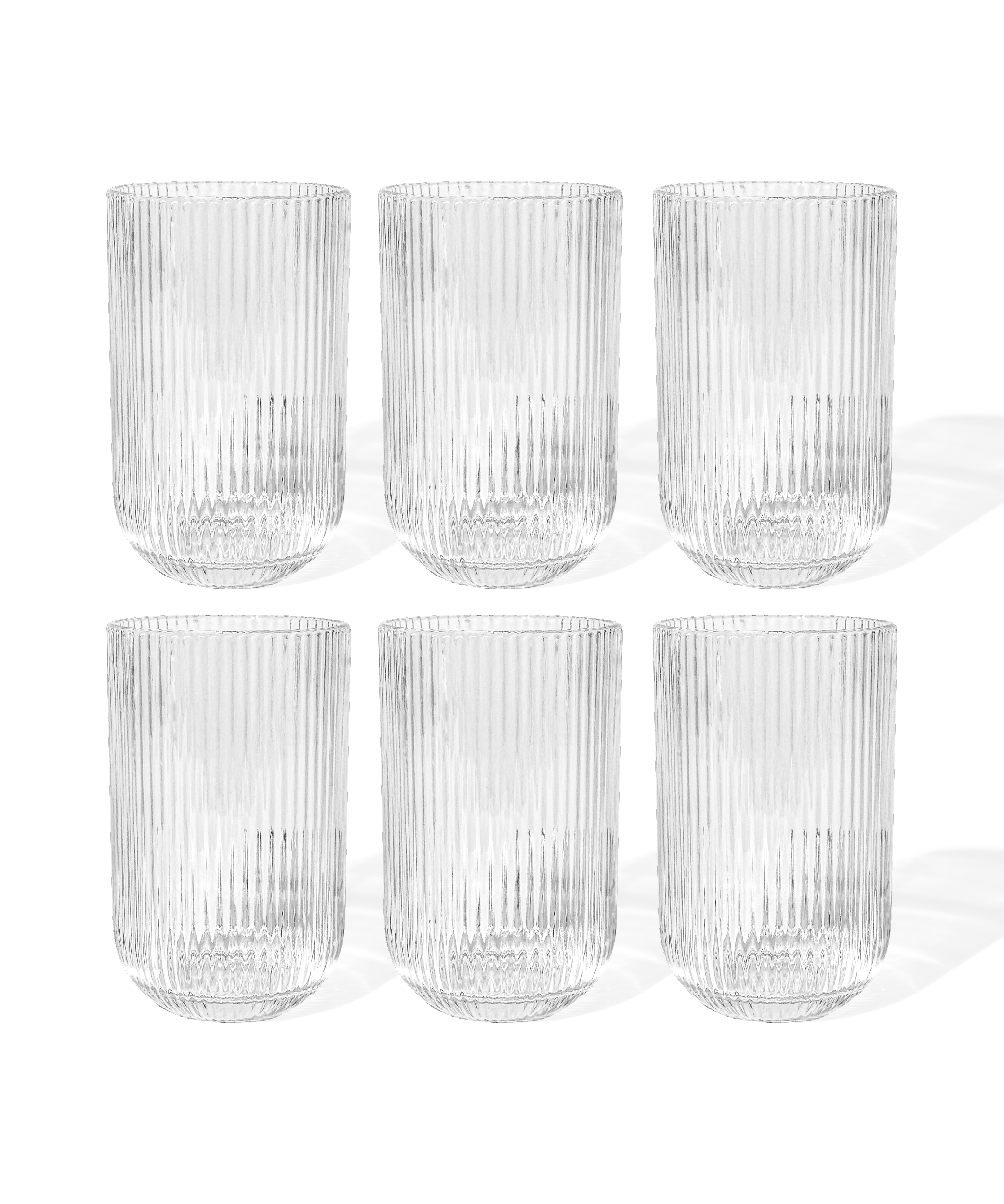 Fluted Large Glass (400ml) | Paris